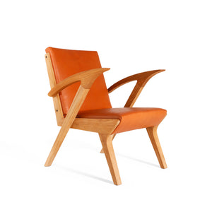 Leather Jengki Teak Relax Chair