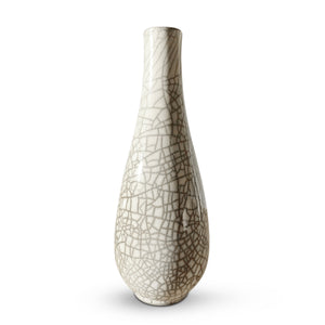 Shiny Craquele Bottle Vase