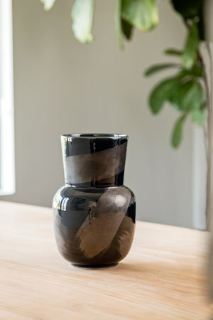 Artistic Metallic Gray-Blue Vase