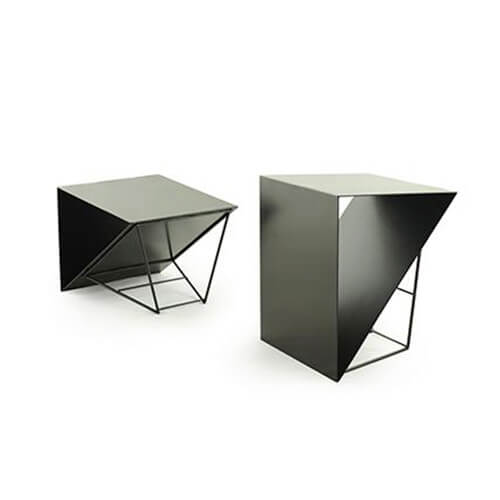 Black Rubic Metal Geometric Stool – Personal Space MB